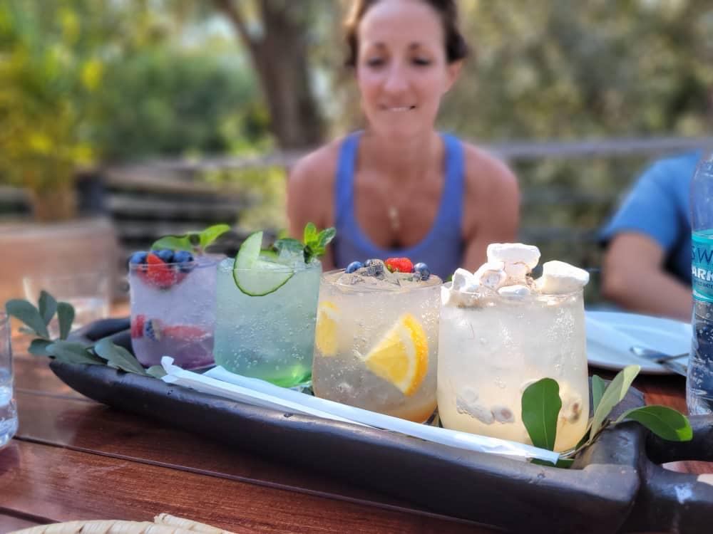 Kelly with cocktails